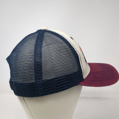Pro Mountain Yellowstone National Park Trucker Hat Beige Blue Red OSFM Snapback