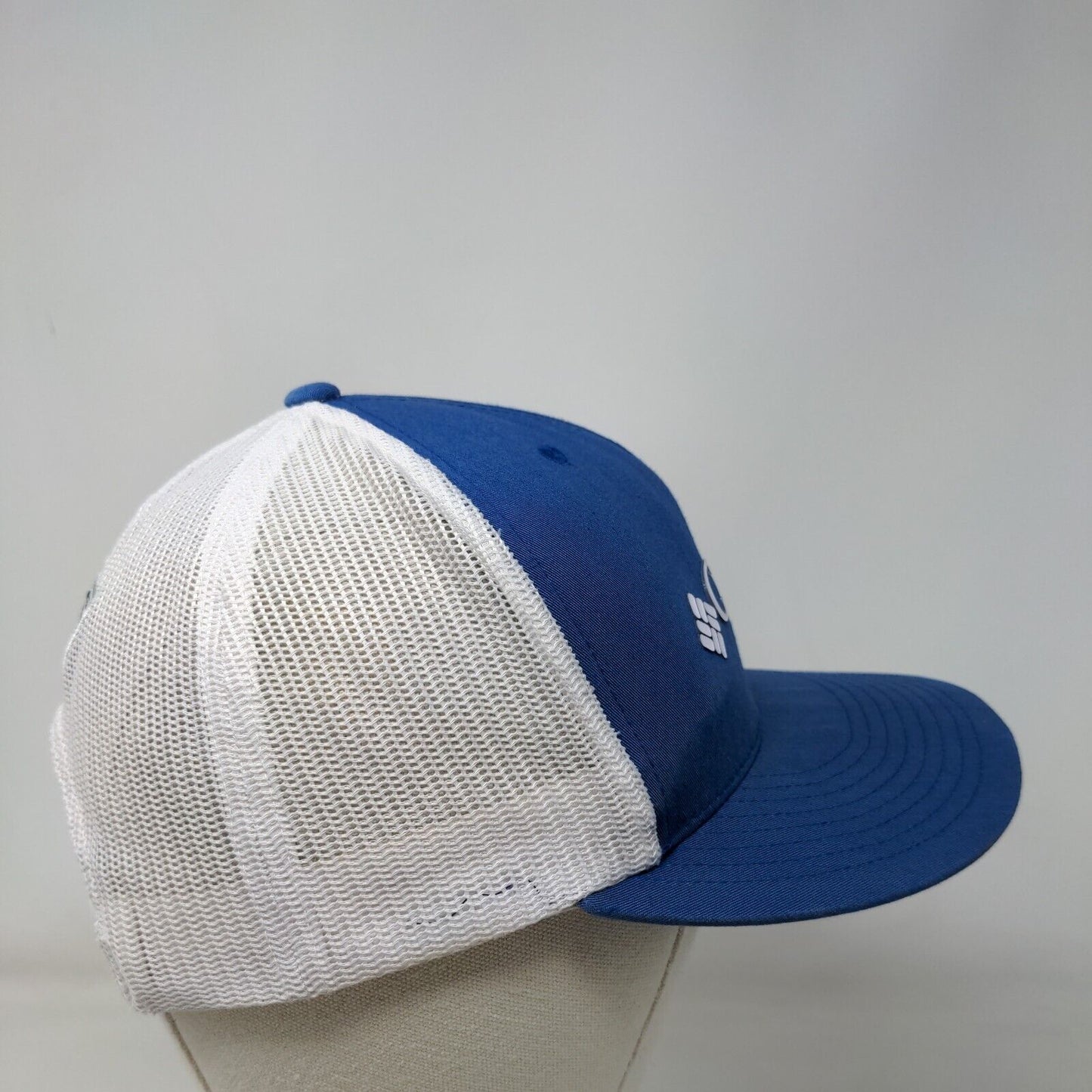 Columbia PFG Snapback Trucker Hat Blue One Size Adjustable Mesh Back 6 Panel