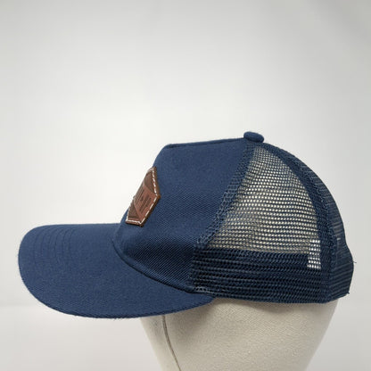 Cowboy Up Snapback Trucker Hat Blue OS Adjustable Embroidered Mesh Back Crown