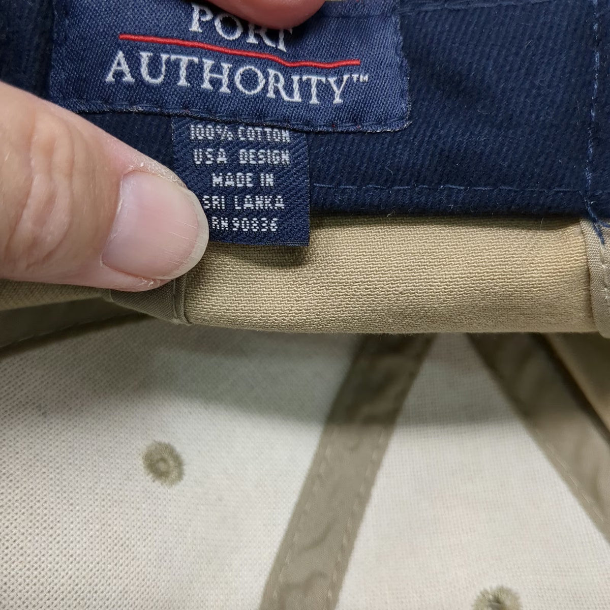 Port Authority Baseball Cap Beige Blue One Size Strapback Mountain Shadows Hat