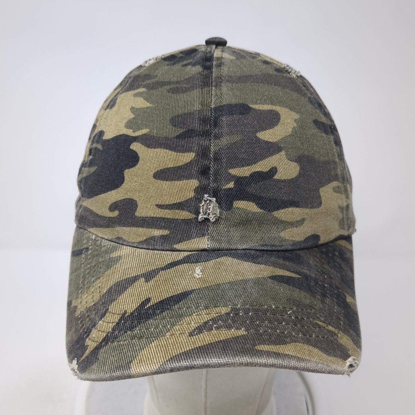 David And Young Baseball Cap Multicolor OS Adjustable Distressed Camouflage