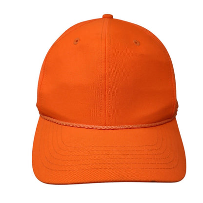 Signatures Snapback Hat Orange One Size Adjustable 6 Panel Blank Rope