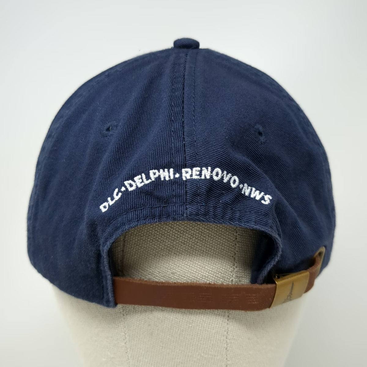 Adams Baseball Cap Blue One Size DLC Delphi Renovo NWS Slideback Hat Leather