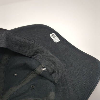 Adidas Slideback Hat Black One Size Adjustable Embroidered Vented Holes 6 Panel