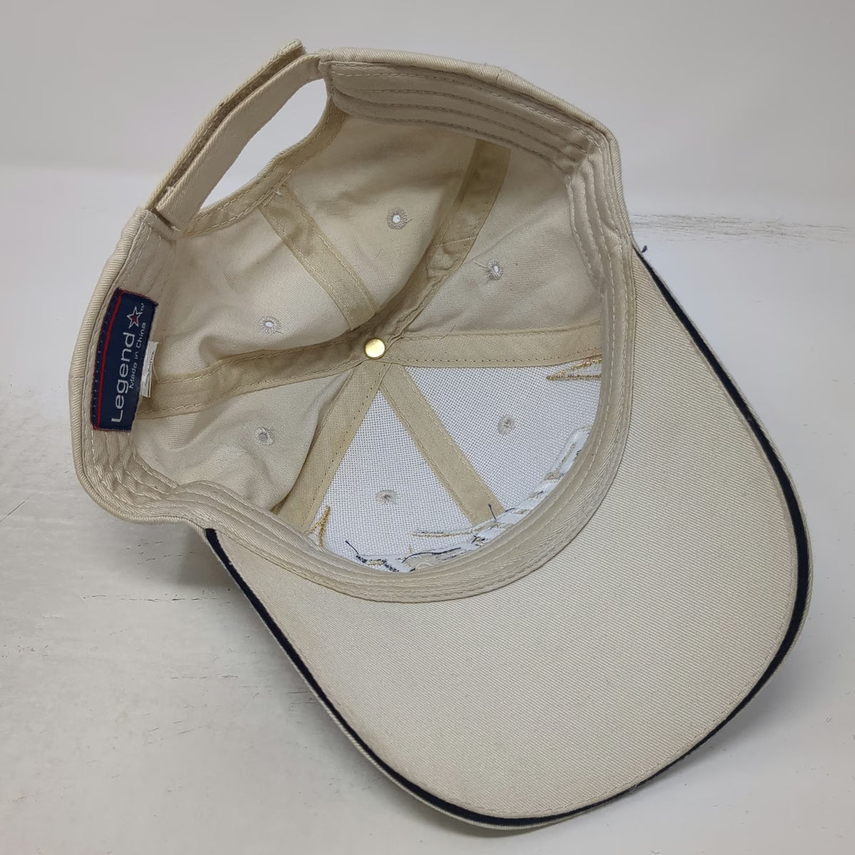Legend Baseball Cap Beige One Size Swift Best in Class Blue Gold Strapback Hat