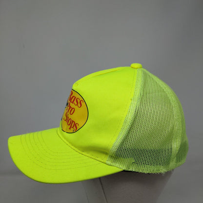 Bass Pro Shops Snapback Trucker Hat Green OSFM Adjustable Mesh Back Gone Fishing