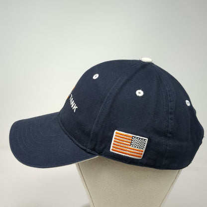 Fisher Tank Baseball Cap Blue Orange White One Size Employee Owned American Flag