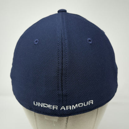 Under Armour Baseball Cap Blue XL Fitted HeatGear Logo Embroidered Sport Hat