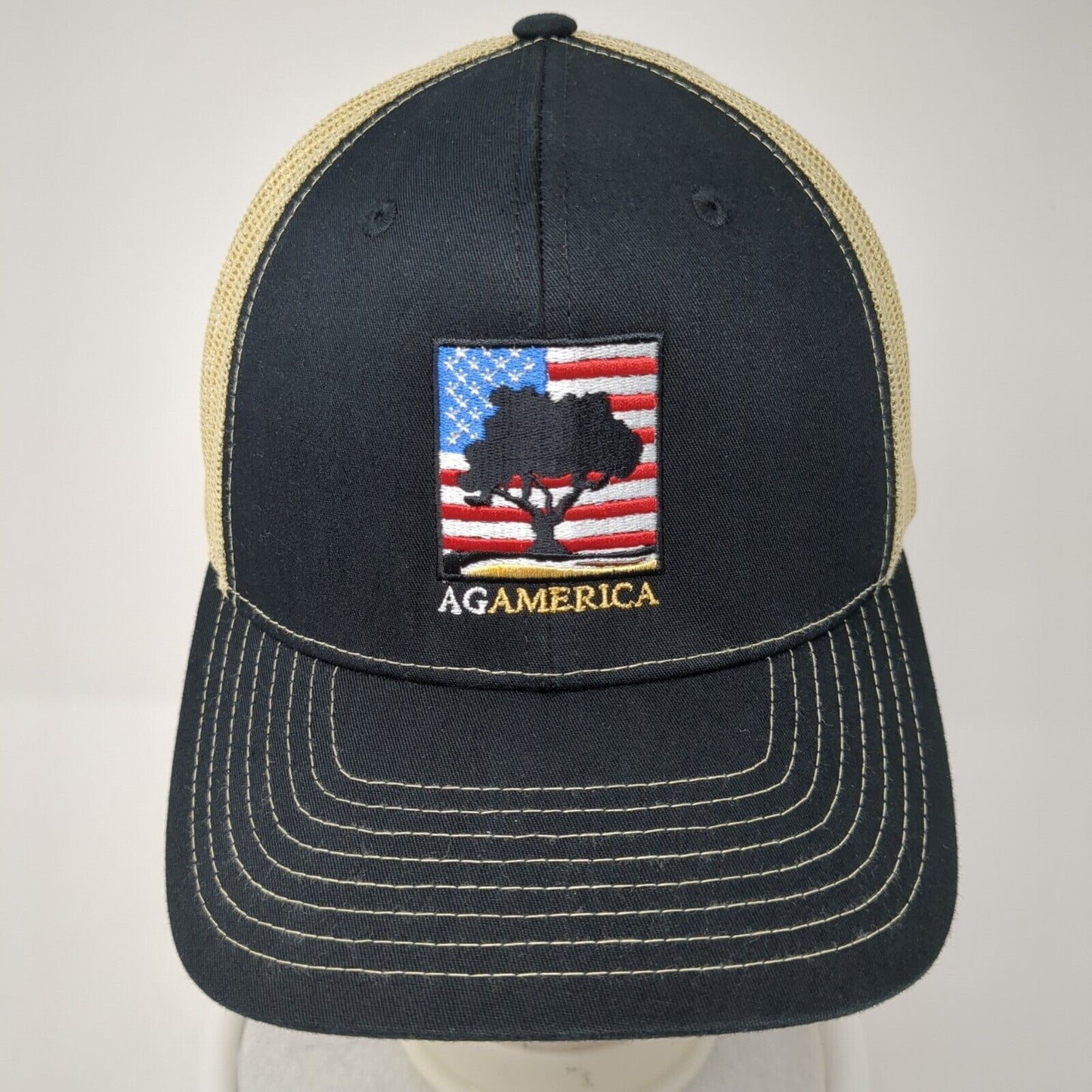AgAmerica Snapback Trucker Hat Multi One Size Tree USA Flag Richardson