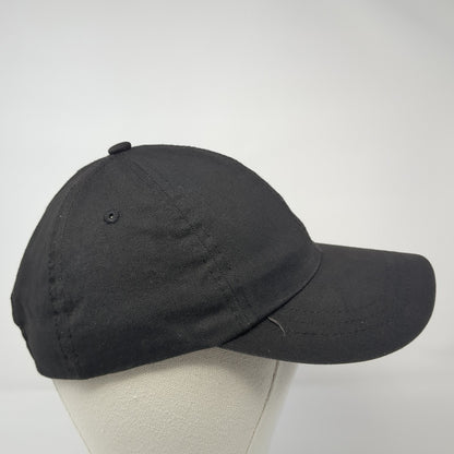 Unbranded Strapback Hat Black One Size Adjustable Vented Holes 6 Panel Blank