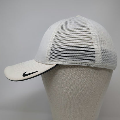 Nike Baseball Cap White M Pfizer Corporate Mesh Dri-FIT Legacy 91 Swoosh Hat