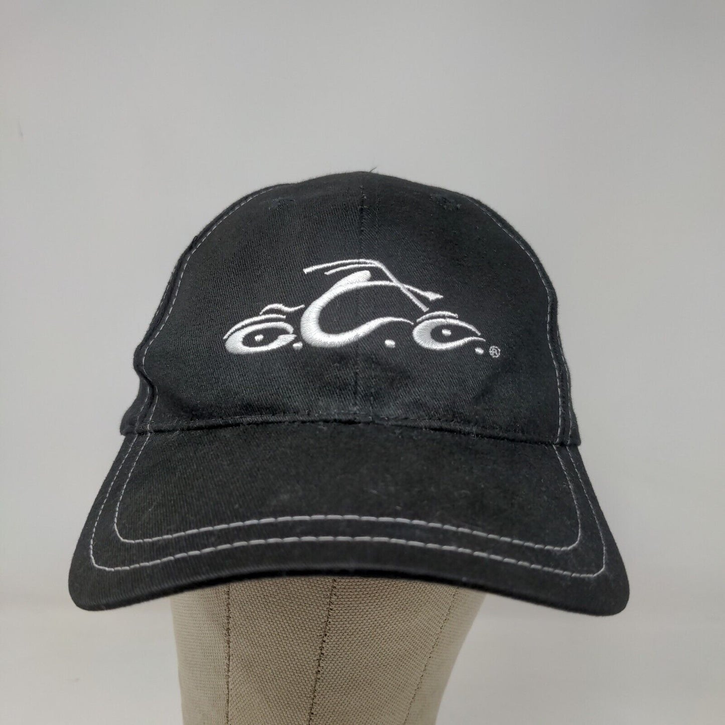 Orange County Choppers Men's Strapback Hat Black OSFA Embroidered Logo Cotton