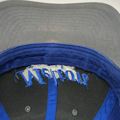 Richardson Snapback Hat Gray Blue One Size Melton Truck Lines Embroidered