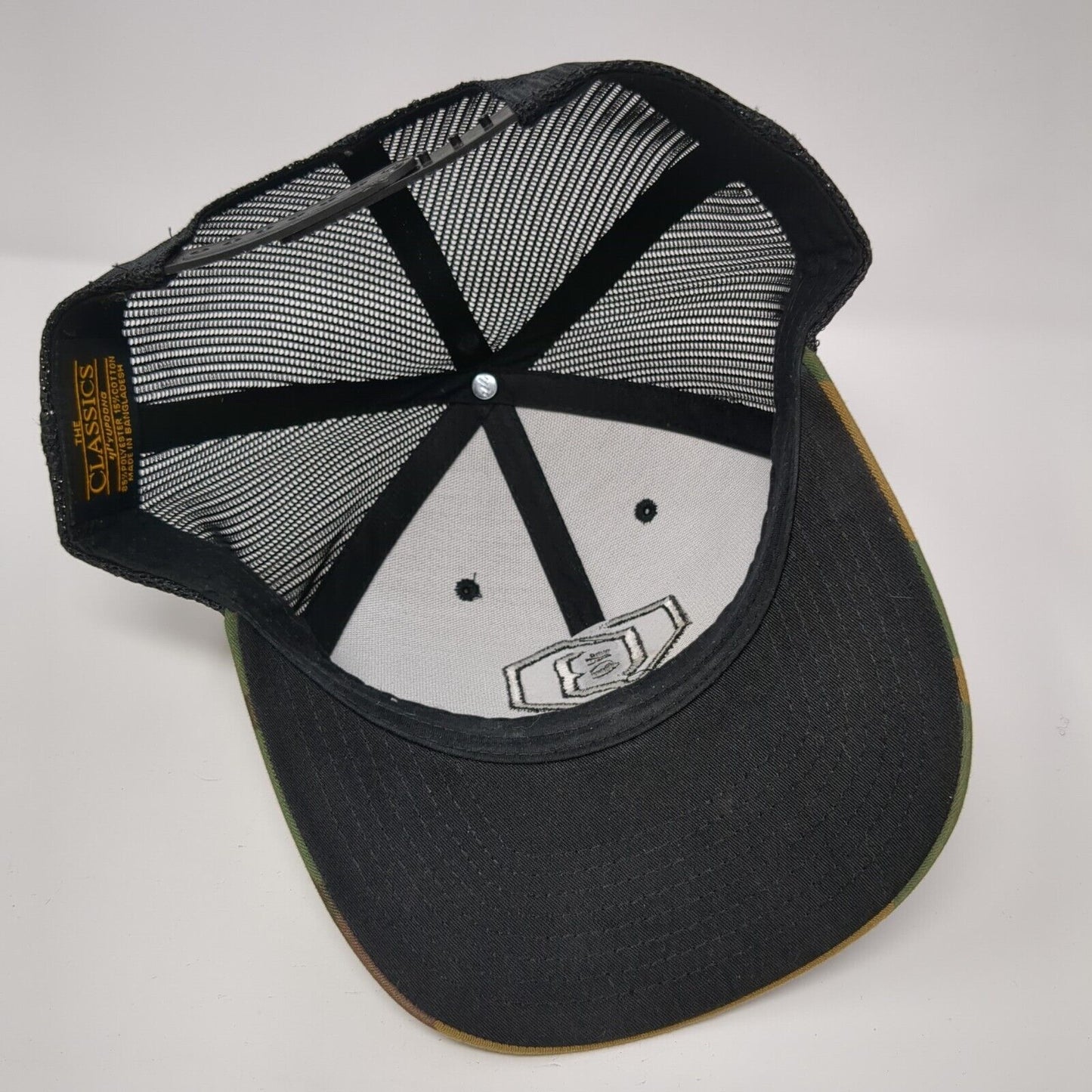 The Classics Yupoong Snapback Trucker Hat Camouflage OS Adjustable Mesh Back