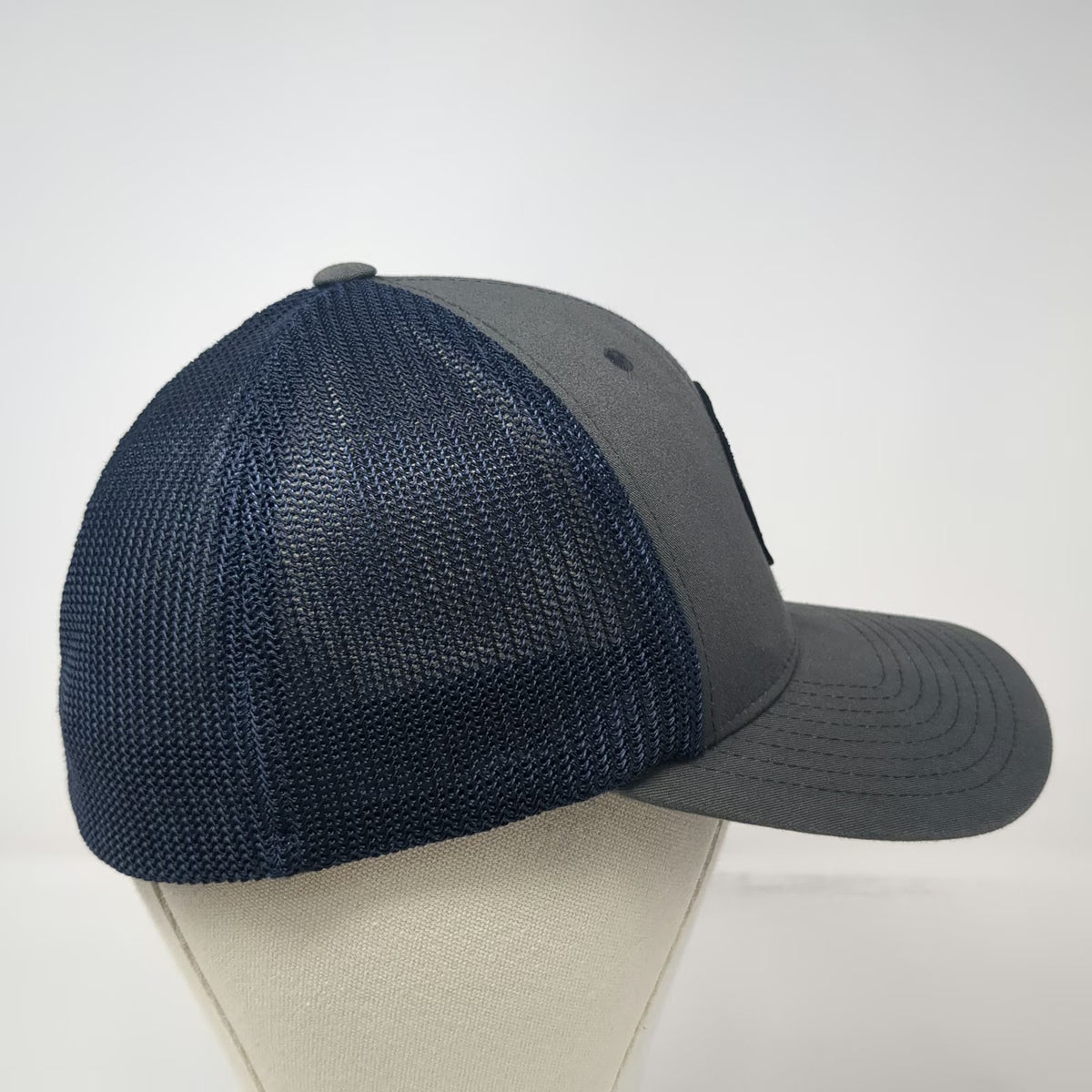 Never Summer Board Co Baseball Cap Gray Blue One Size Mesh Back Flexfit Hat