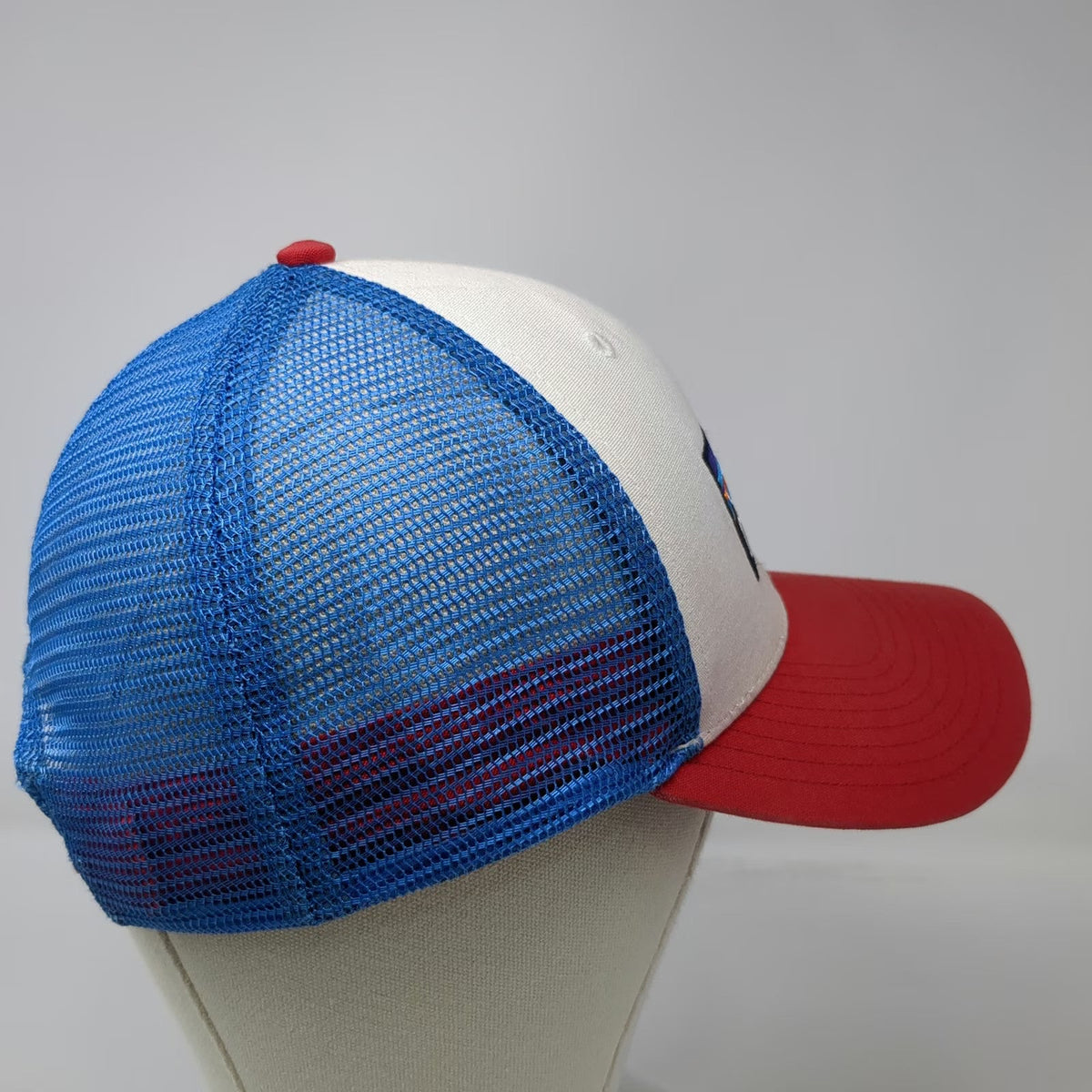 Patagonia Trucker Hat White Red Blue One Size Mesh Snapback Fitz Roy Mountain