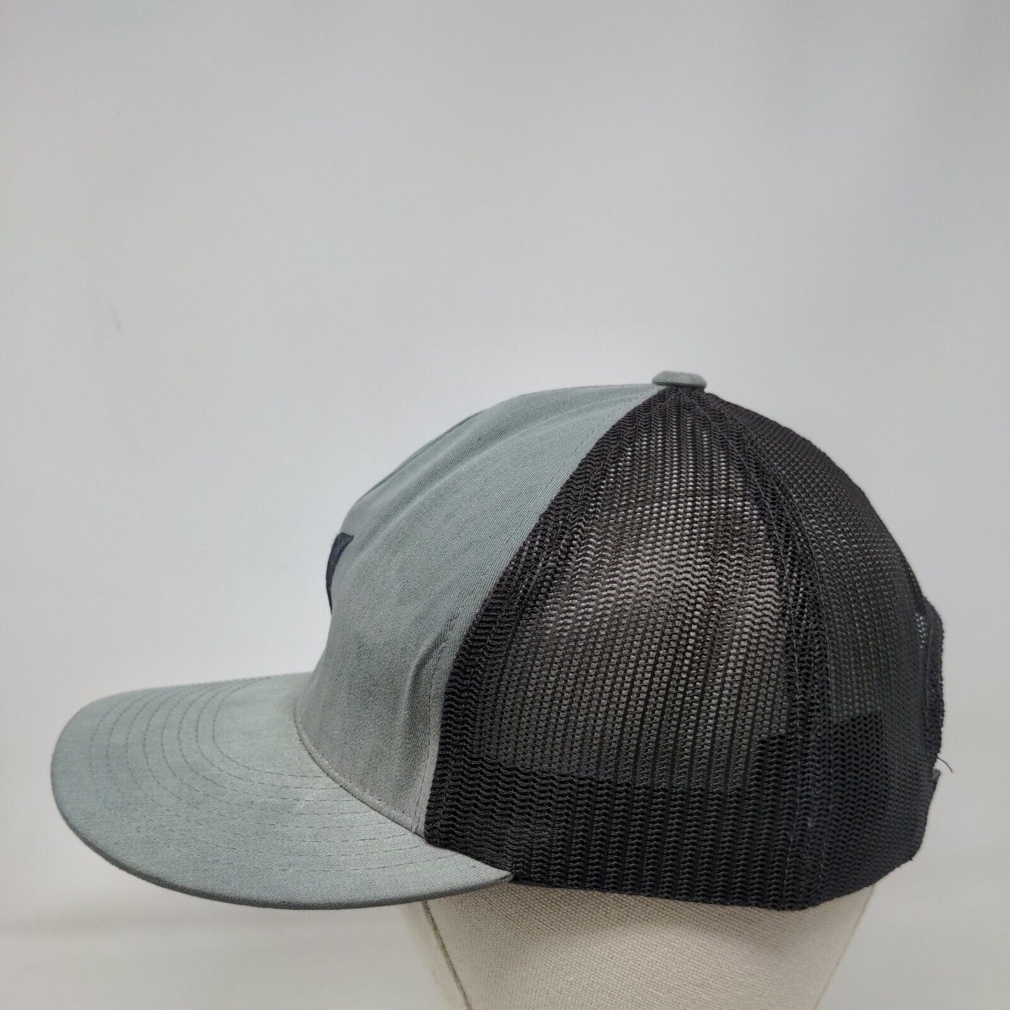 Hurley Snapback Mesh Back Trucker Hat Gray One Size Colorblock Yupoong