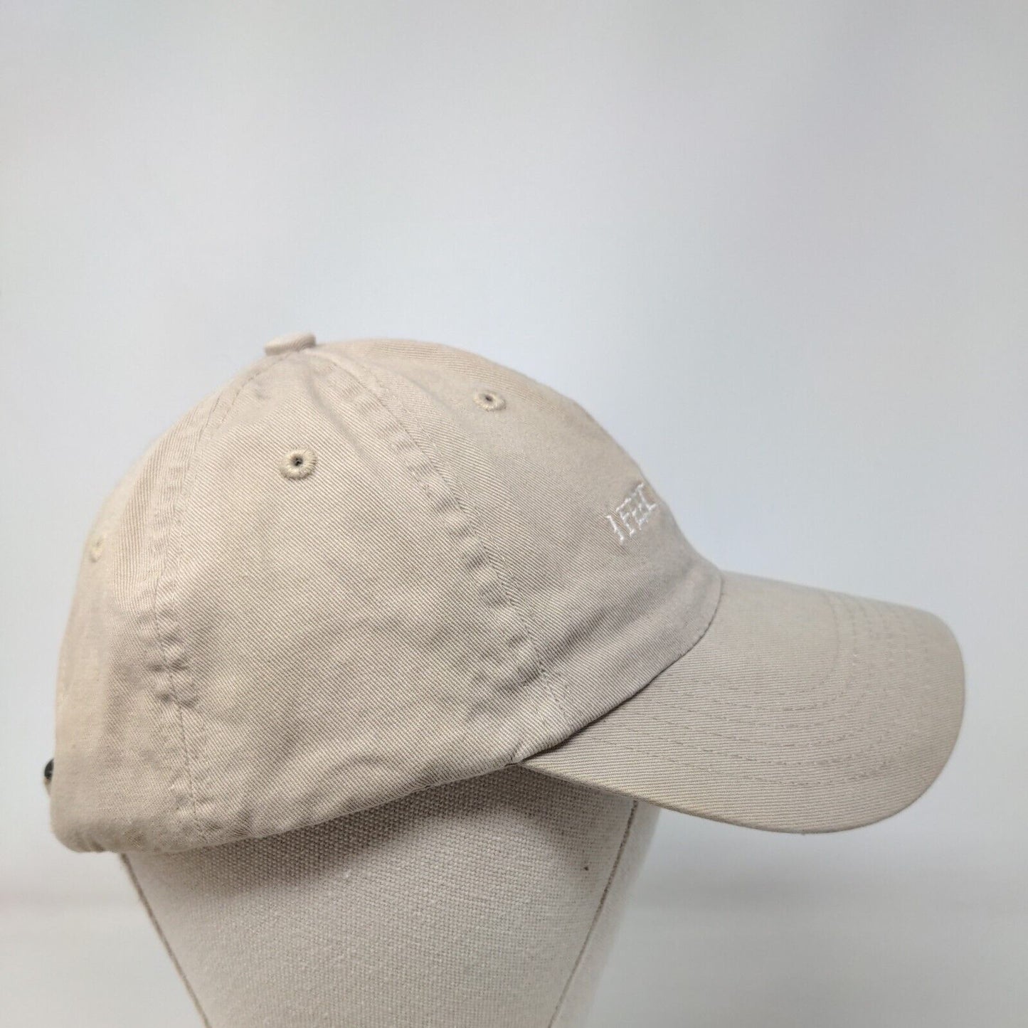 I Feel Like Pablo Slideback Hat Tan One Size Adjustable Embroidered Vented Holes