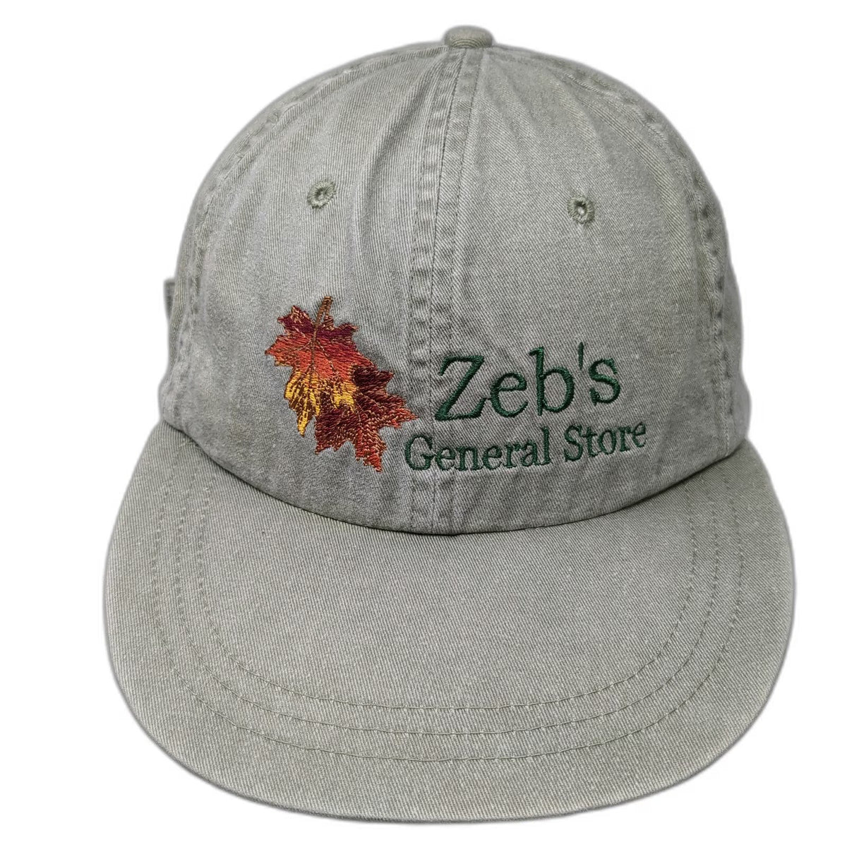 KNP Headgear Zeb's General Store Baseball Cap Green One Size Slideback Leaf Hat