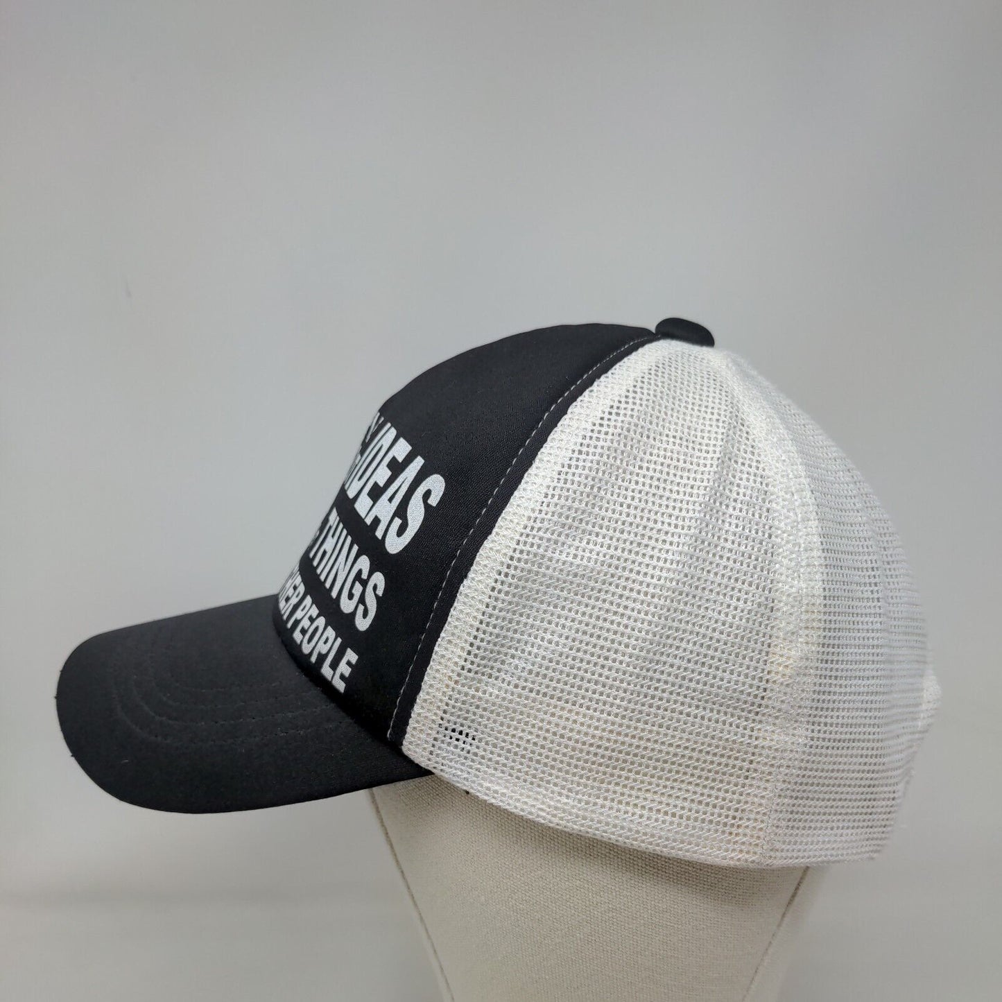 Great People Talk About Ideas Trucker Hat Black One Size Adjustable Mesh Back