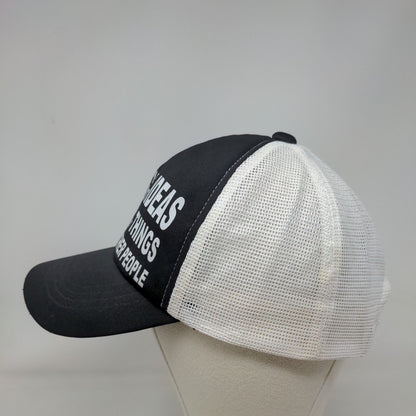 Great People Talk About Ideas Trucker Hat Black One Size Adjustable Mesh Back