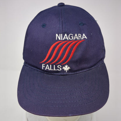 Niagara Falls Slideback Hat Blue One Size Solid Adjustable Embroidered