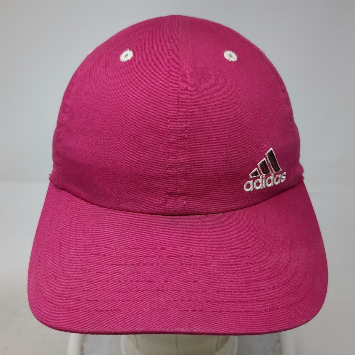 Adidas Baseball Cap Pink One Size Climalite Adjustable Strapback Hat Logo Cotton