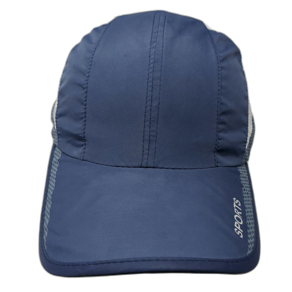 Baseball Cap Blue One Size Mesh Reflective Sports Running Lightweight Buckle Hat
