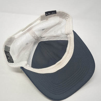 Huk Performance Fishing Snapback Trucker Hat Blue One Size Adjustable Mesh Back