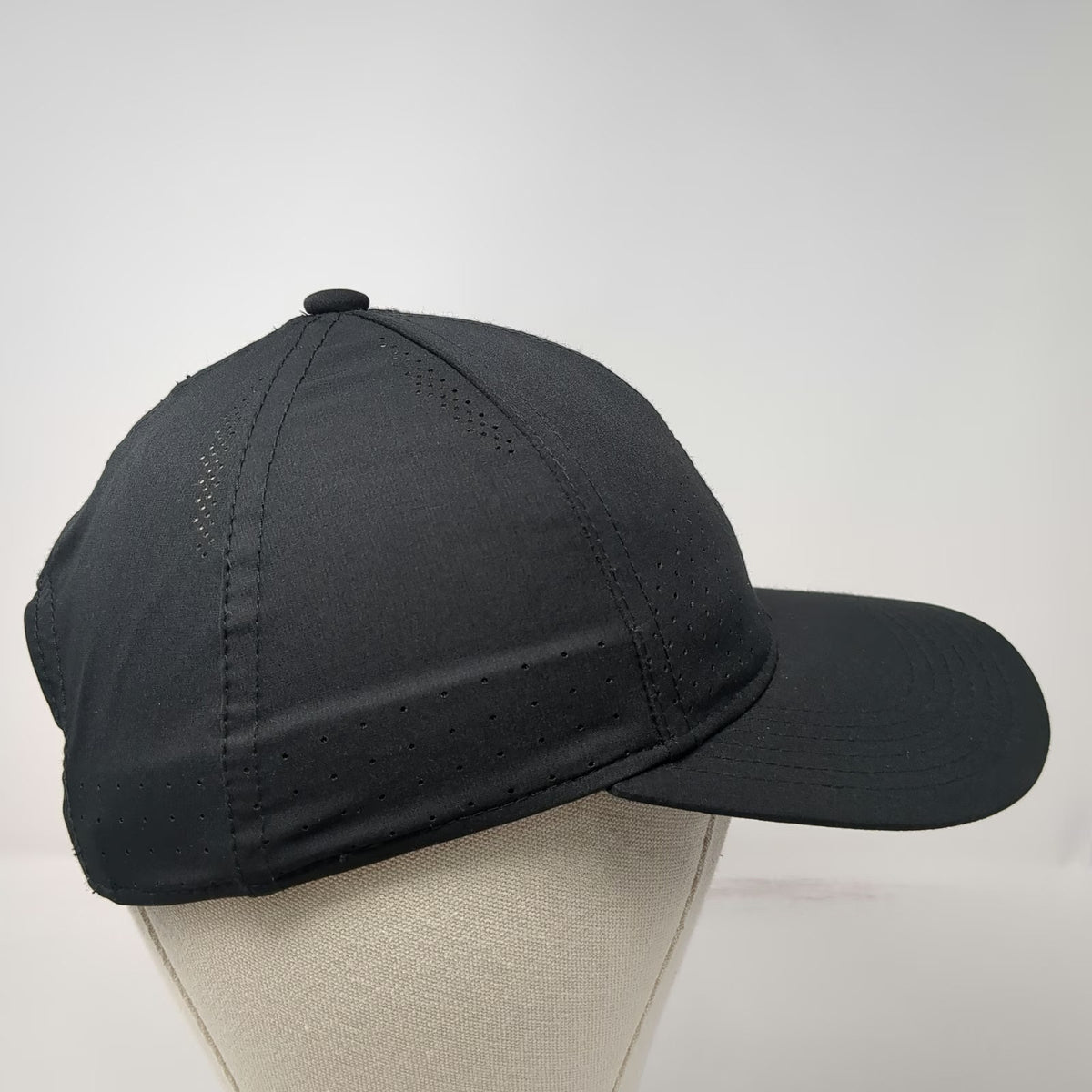 Puma Snapback Black One Size Hat Perforated Performance Sport Athletic Golf Cap