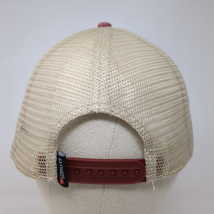Tractor Supply Co. Snapback Trucker Hat Red One Size Adjustable Mesh Distressed