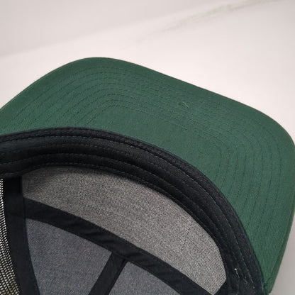 Richardson Trucker Hat Green Black White One Size WestBred Snapback Patch Wheat