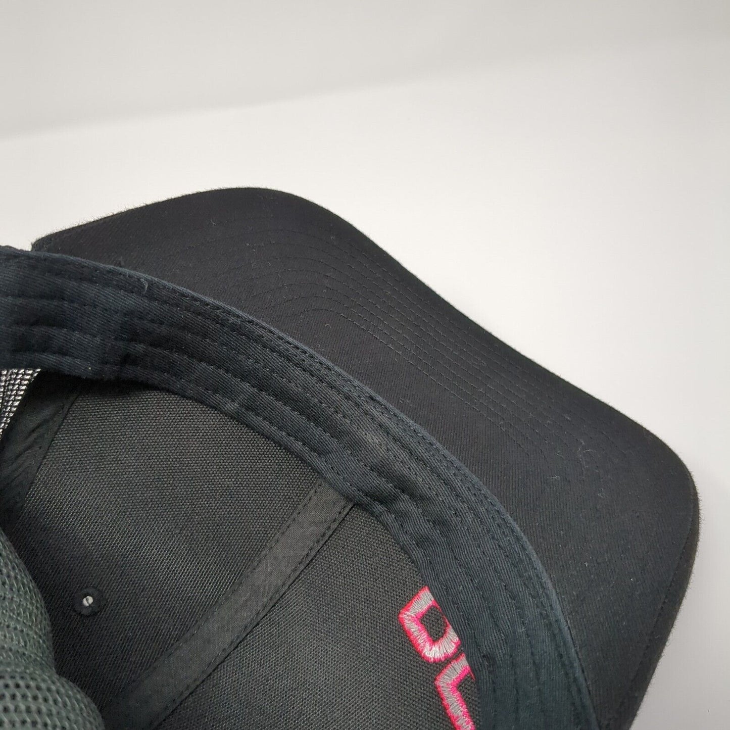 RF Snapback Trucker Hat Black One Size Adjustable Mesh Back Richardson