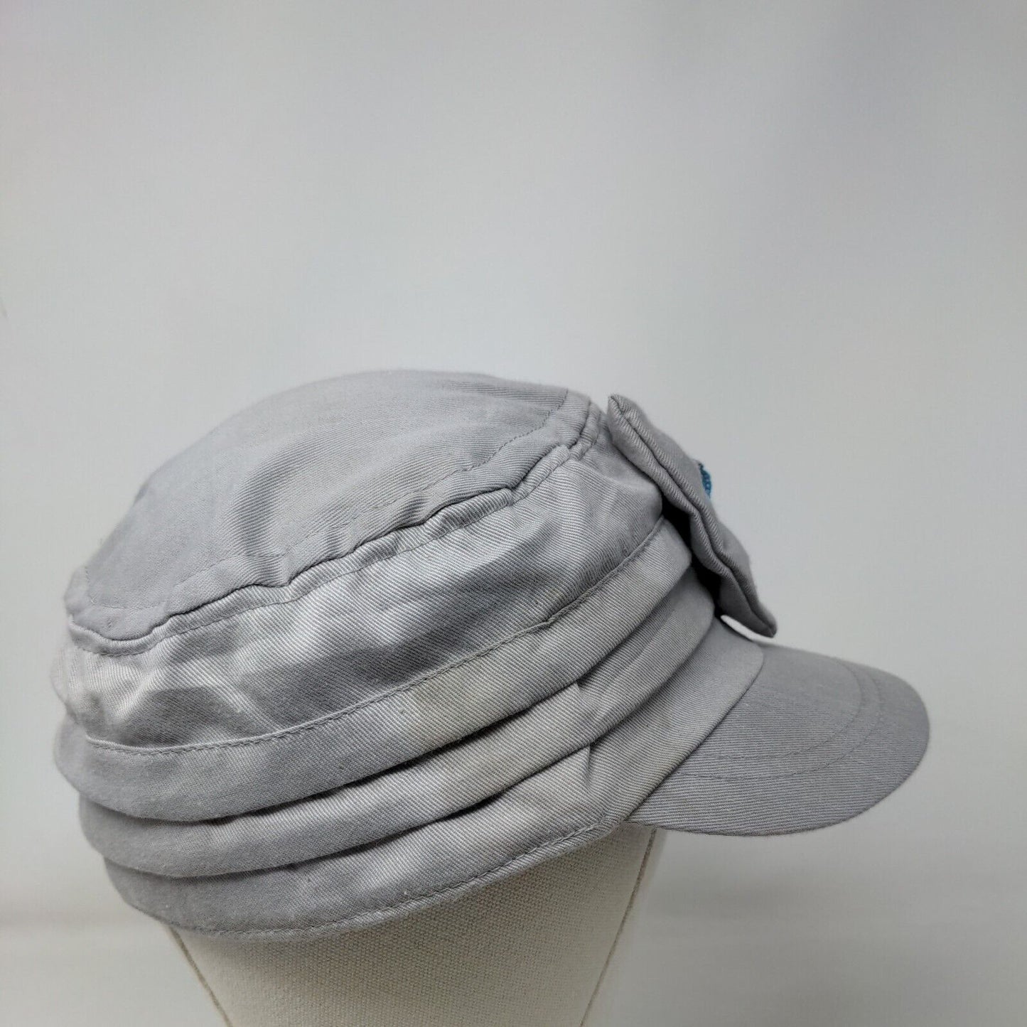 Unbranded Fitted Cadet Army Cap Hat Gray One Size Solid Bow Butterfly