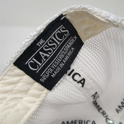 THE CLASSICS Trucker Hat White One Size Heartbeat of America Mesh Rope Snapback