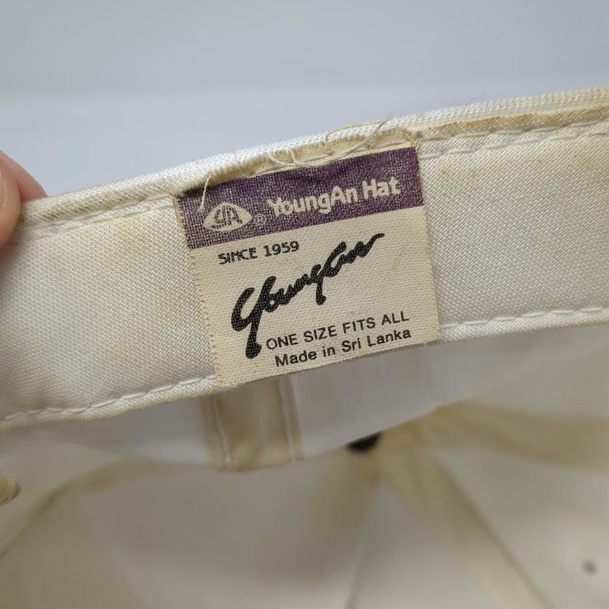 YoungAn Hat 5 Panel White One Size PVI Water Heaters Boilers Rope Leather Strap
