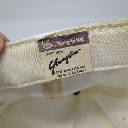 YoungAn Hat 5 Panel White One Size PVI Water Heaters Boilers Rope Leather Strap