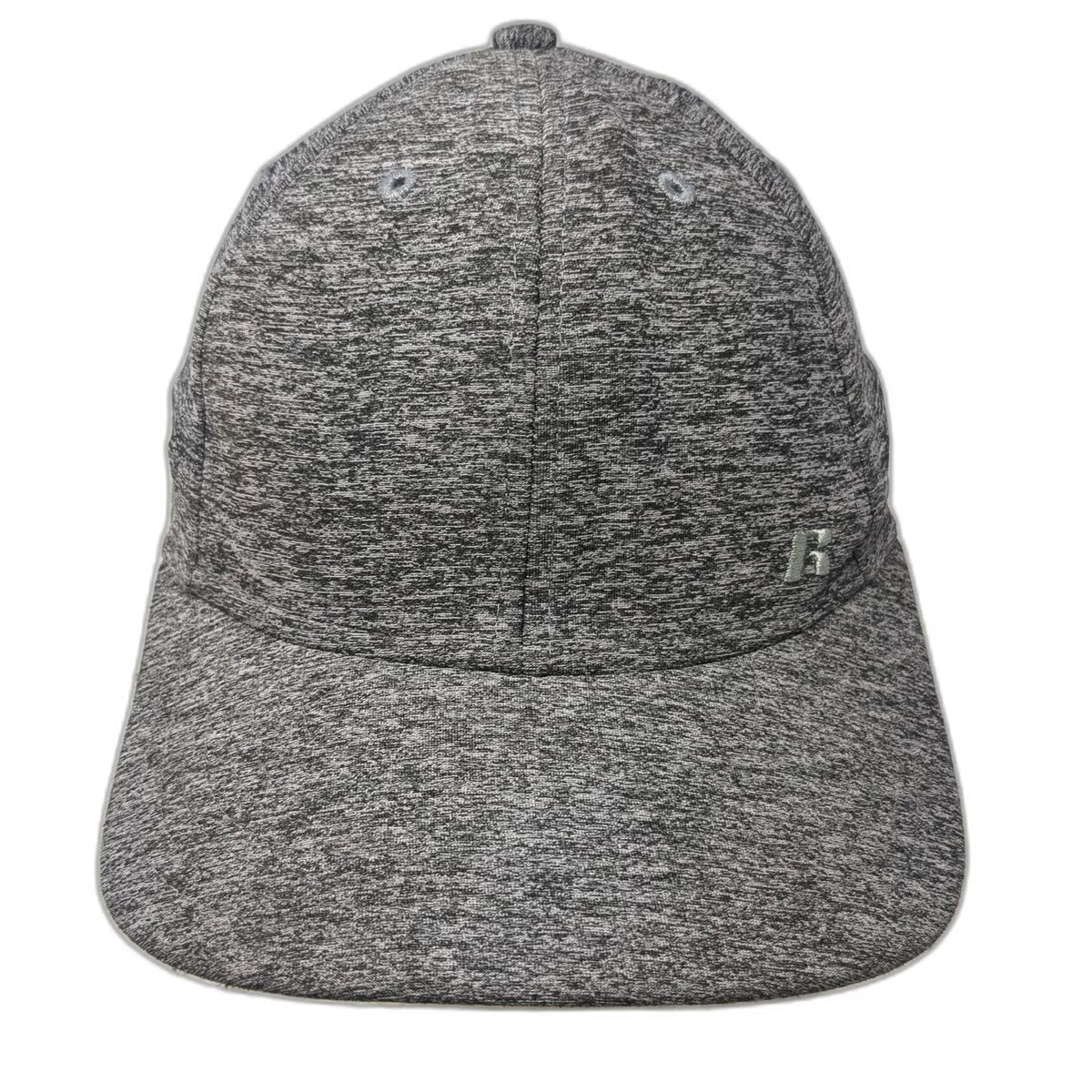 Russell Baseball Cap Gray One Size Heathered Stretch Fit Dri-Power Athletic Hat
