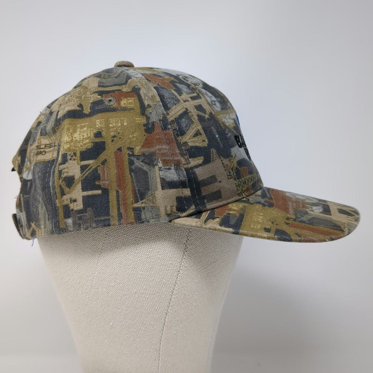 Oilfield Camo Baker Hughes Baseball Cap Gray One Size Strapback Hat Industrial