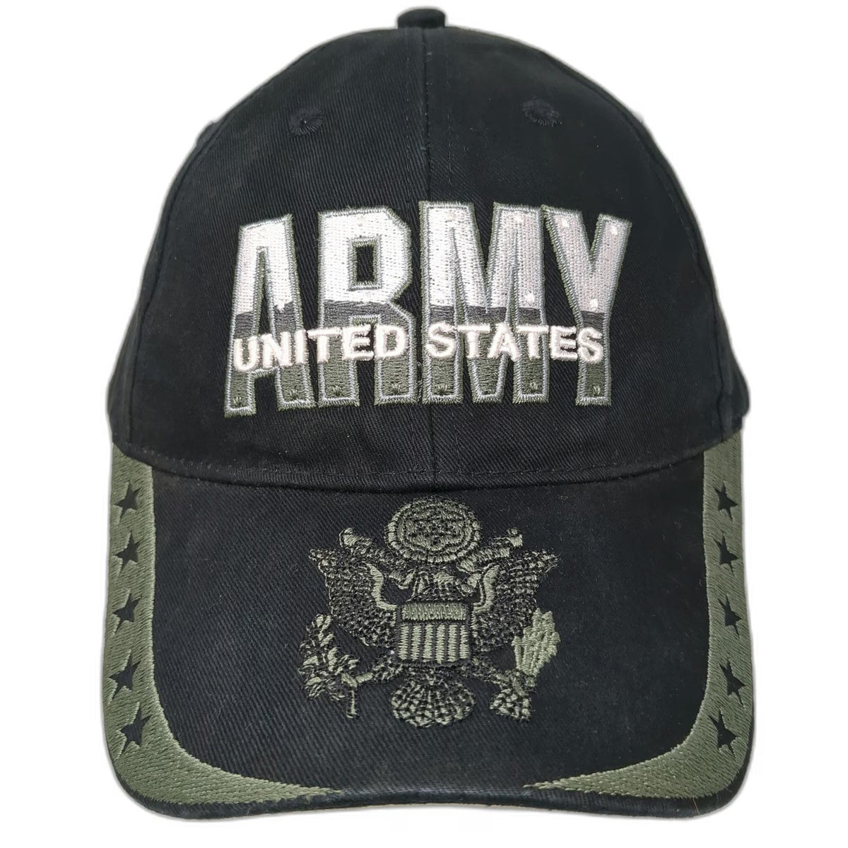Eagle Crest US Army United States Black Baseball Cap One Size Great Seal Hat