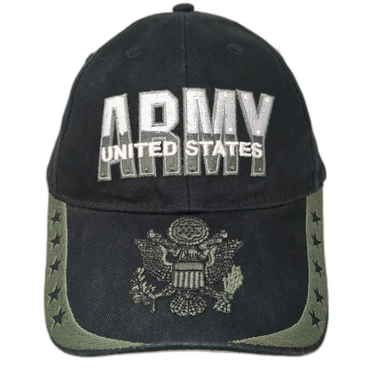 Eagle Crest US Army United States Black Baseball Cap One Size Great Seal Hat