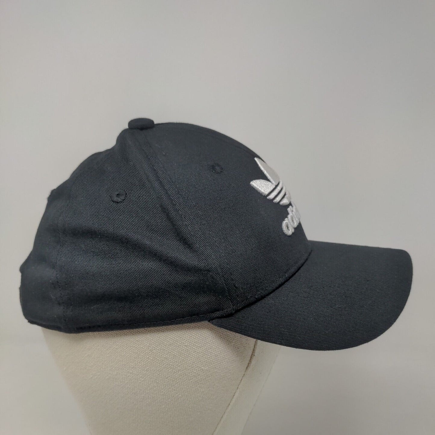 Adidas Men's Slideback Hat Black Adjustable Embroidered Trefoil Logo