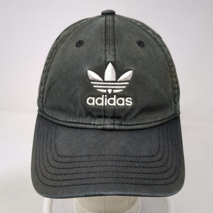 Adidas Baseball Cap Green One Size Trefoil Logo Slideback Washed Cotton Hat