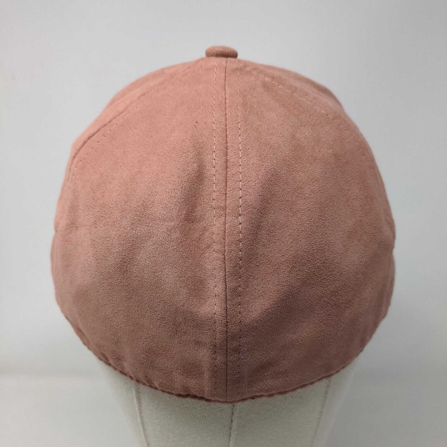H&M Fitted Hat Pink L/58 Suede Solid Blank Lined Outdoor 6 Panel