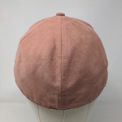 H&M Fitted Hat Pink L/58 Suede Solid Blank Lined Outdoor 6 Panel