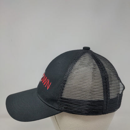 Rentown Snapback Trucker Hat Black One Size Embroidered Mesh Back