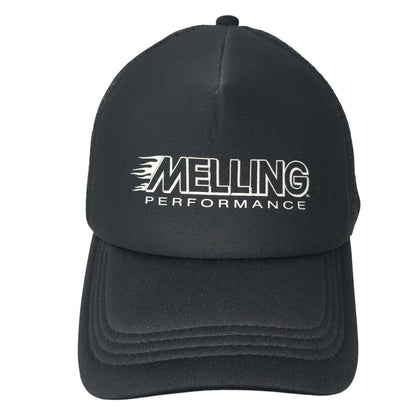 Melling Performance Snapback Trucker Hat Black One Size Mesh Back