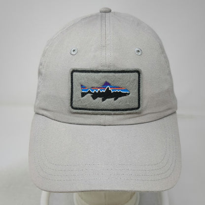 Patagonia Baseball Cap Gray One Size Trout Patch Hat Slideback Adjustable Canvas