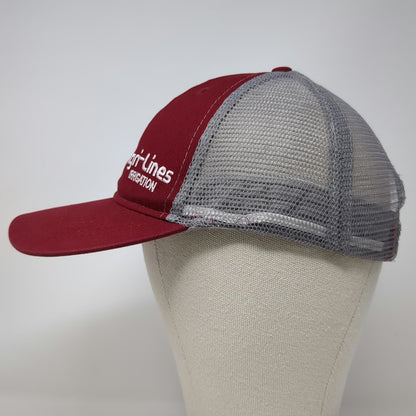 360 Apparel Baseball Cap Red Gray One Size Mesh Back Zimmatic Irrigation Hat