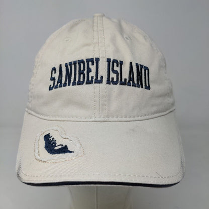 Triangle Sport Men's Strapback Hat Tan OSFM Embroidered Sanibel Island Logo